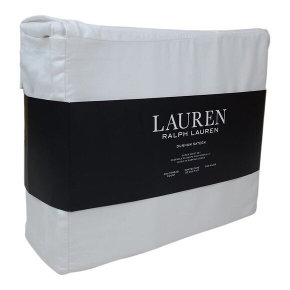 Lauren Ralph Lauren Queen Sheet Set 300 Thread Count Dunham Sateen 100% Cotton - Picture 2 of 7